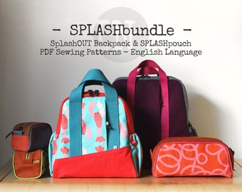 SplashBUNDLE - SplashOUT Backpack and SPLASHpouch PDF Sewing Patterns - English Language