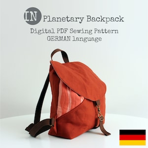 Planetary Backpack PDF Sewing Pattern - Digital Download - GERMAN language