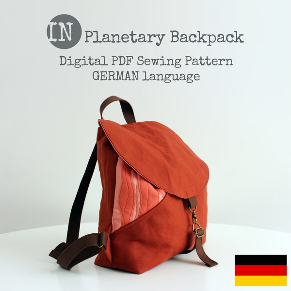 Planetary Backpack PDF Sewing Pattern - Digital Download - GERMAN language