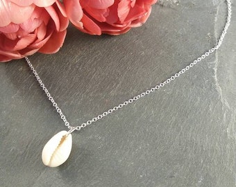 Cowrie Shell Necklace | Sterling Silver | Minimalist | Simple Jewellery | Beach Nautical Style | Gift For Her | Bridesmaid | Shell Jewellery