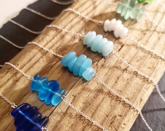 Sea Glass Jewelry, Beach Glass Necklace, Beach Lover Gift, Gift For Her, Sea Glass Necklace, Something Blue, Blue Seaglass, Natural Jewelry