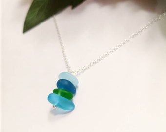 Sea Glass Necklace | Sea Glass Jewelry | Beach Glass Necklace | Beach Glass Jewellery | Beach Lovers Gift | Seaglass Necklace, Boho Necklace