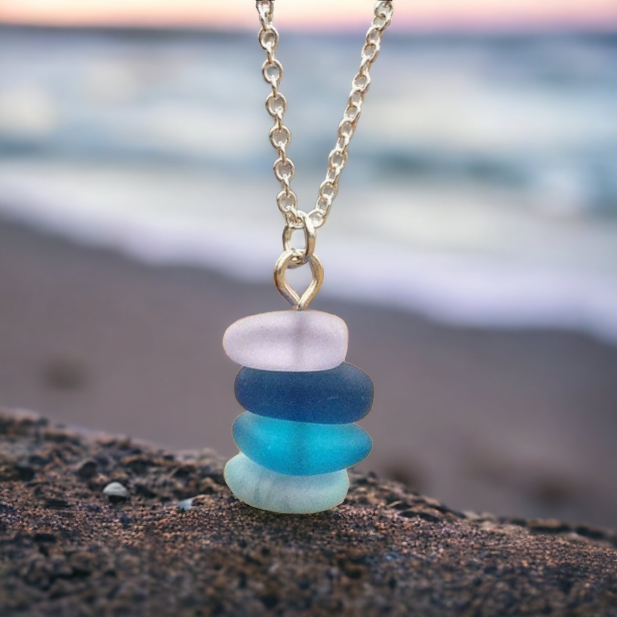 Sea Glass Necklace Sea Glass Jewelry Beach Glass Necklace Beach Glass Jewellery Beach Lover Gift Sea Glass Jewellery