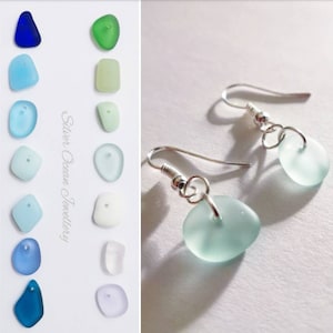YOUR CHOICE Sea Glass Earrings, Sea Glass Jewelry, Sea Glass Jewellery, Beach Lover Gift, Gift For Her, Beachy Earrings, Sea Glass Beads