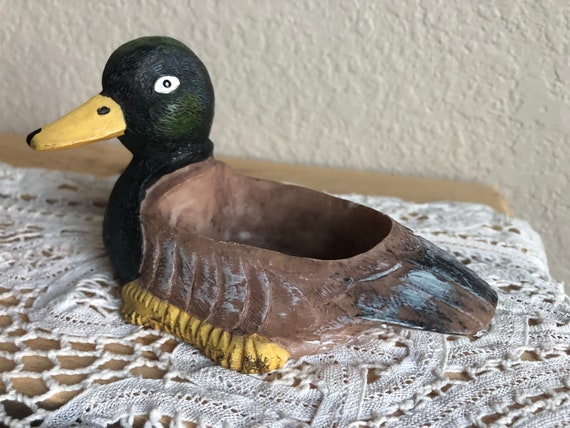 A Small Rustic Duck Shaped Figurine/Dish See Desc… - image 3