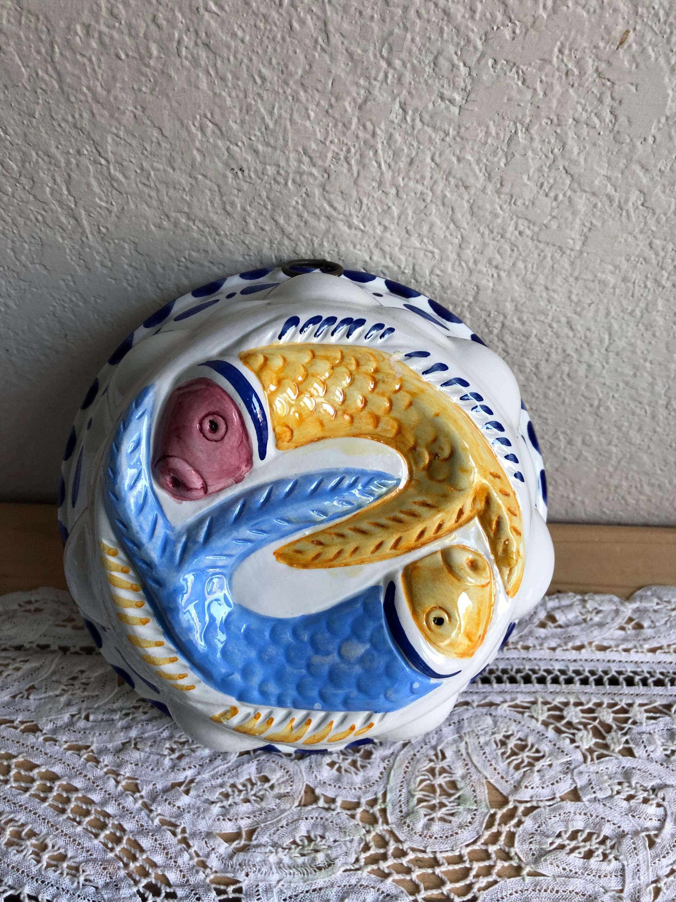 Vintage Ceramic Wall Fish - Etsy