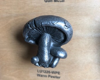 ONE Drawer Pull/Hardware In The Shape Of A Mushroom By Emenee Labeled Warm Pewter See Description