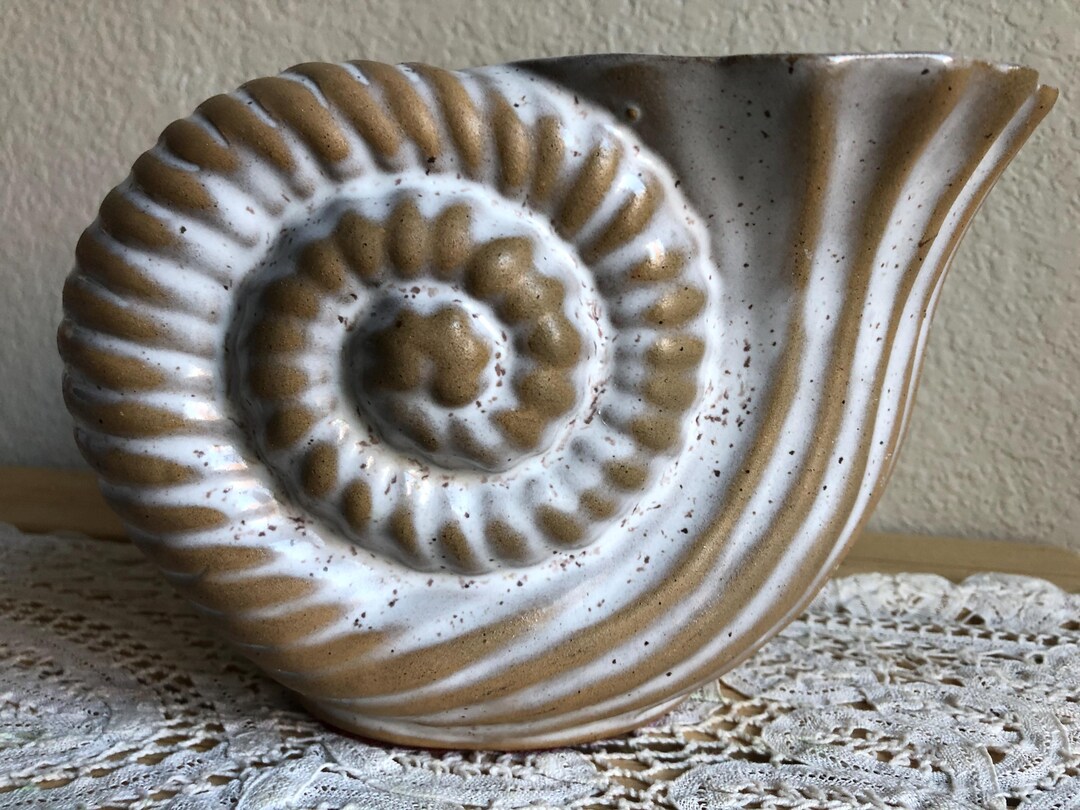 Shell Shape Vase A Ceramic Textured Vase in the Shape of A Shell See Description - Etsy