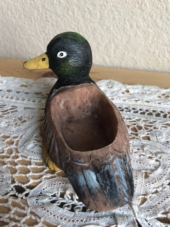 A Small Rustic Duck Shaped Figurine/Dish See Desc… - image 4