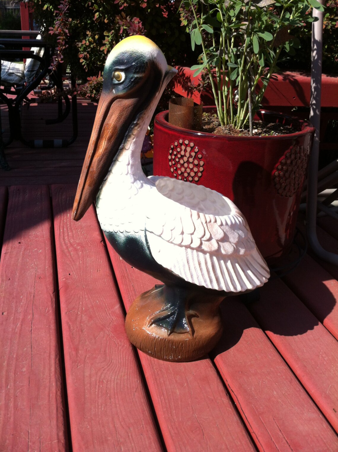 A Vintage Plastic Pelican Planter by Union Products Inc. Etsy