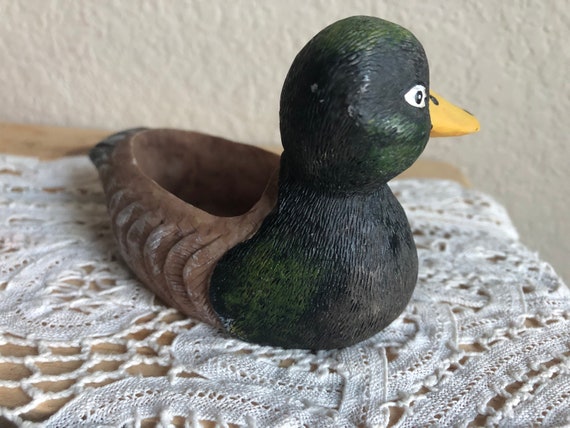 A Small Rustic Duck Shaped Figurine/Dish See Desc… - image 2