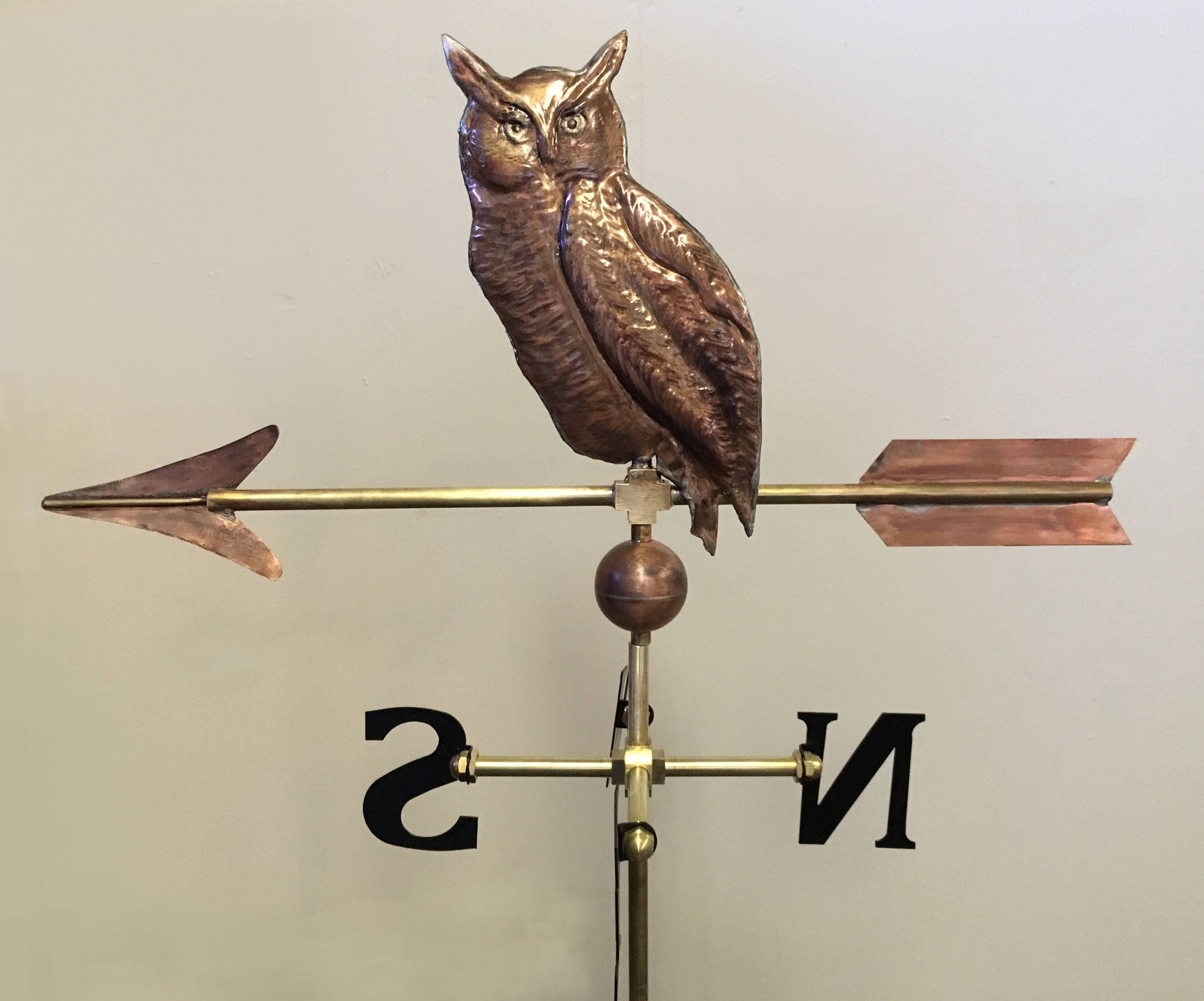La Petite Great Horned Owl Weathervane Etsy