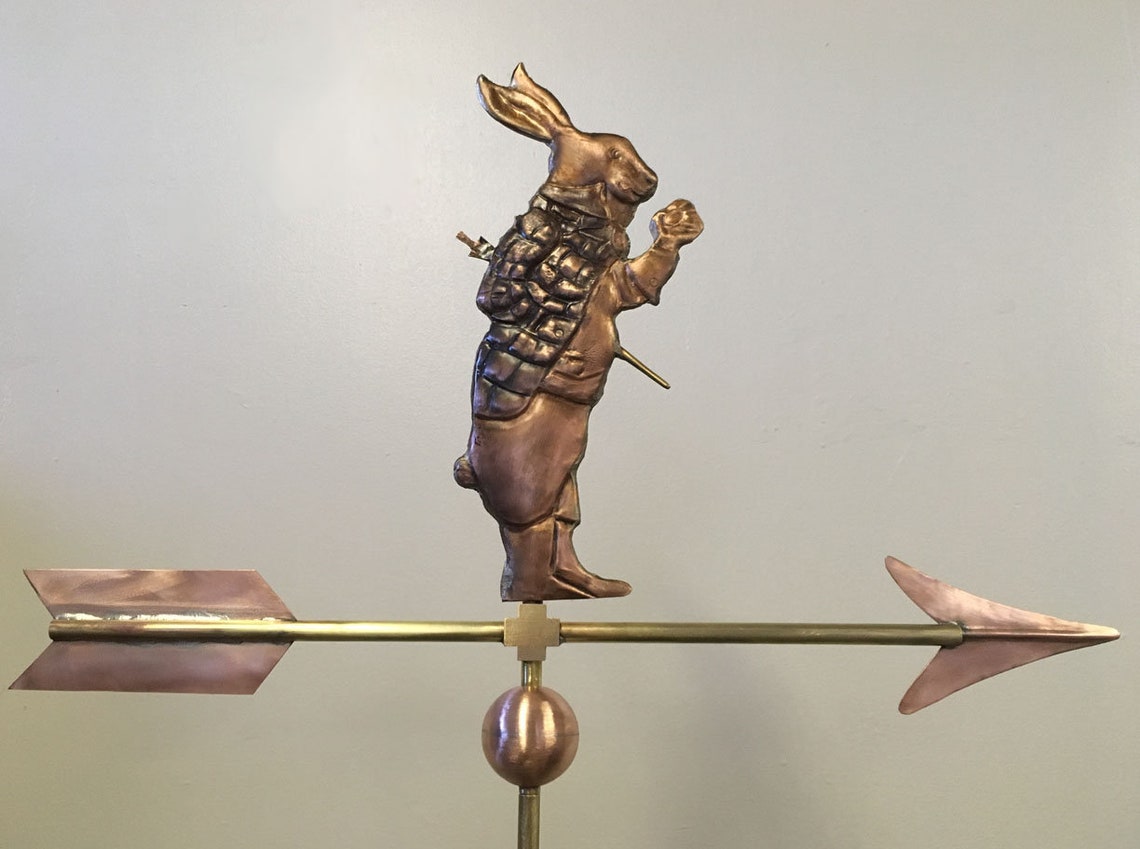 La Petite White Rabbit with Cane Weathervane Etsy