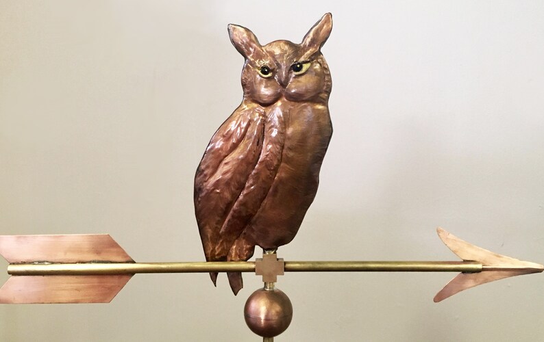La Petite Great Horned Owl Weathervane Etsy