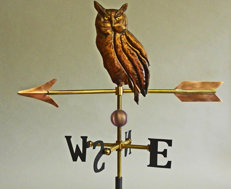 La Petite Great Horned Owl Weathervane Etsy