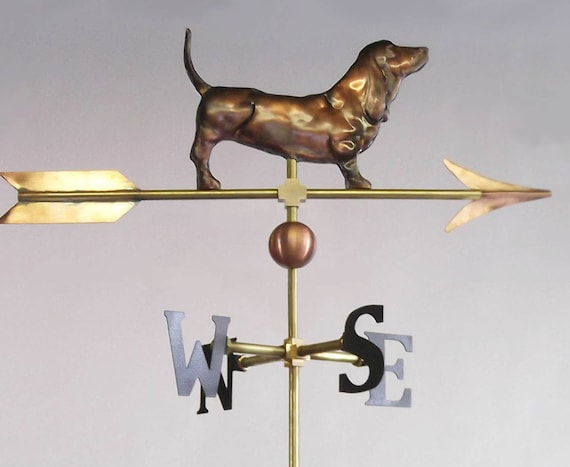 Roof Mounting Included Basset Hound Weathervane