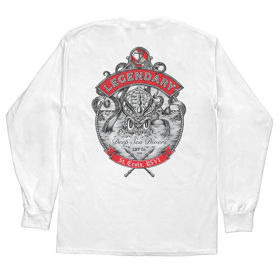 Siren Mermaid Diver T Shirt Lost Reef Men White Long Sleeve NEW S M L XL 2XL 3XL Siren Mermaid Diver T Shirt Lost Reef Men White Long Sleeve NEW S M L XL 2XL 3XL