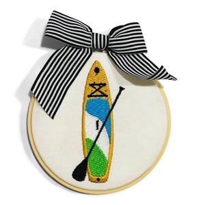 Ornament Embroidered Paddleboard SUP Holiday Christmas Keepsake imagem 1