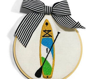 Ornament - Embroidered Paddleboard SUP Holiday Christmas Keepsake