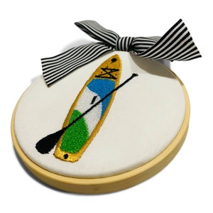 Ornament Embroidered Paddleboard SUP Holiday Christmas Keepsake imagem 2