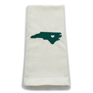 North Carolina Home Kitchen Towel Guest Towel Tea Towel Linen Housewarming Hostess Gift Local Love NC Home
