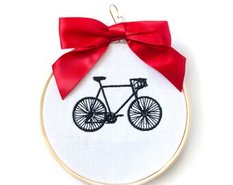Ornament - Embroidered Classic Bike Cycling Holiday Christmas Keepsake