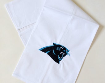 Embroidered Carolina Panthers NFL Home Kitchen Towel Tea Towel Linen Guest Towel Housewarming Hostess Wedding Friend Gift