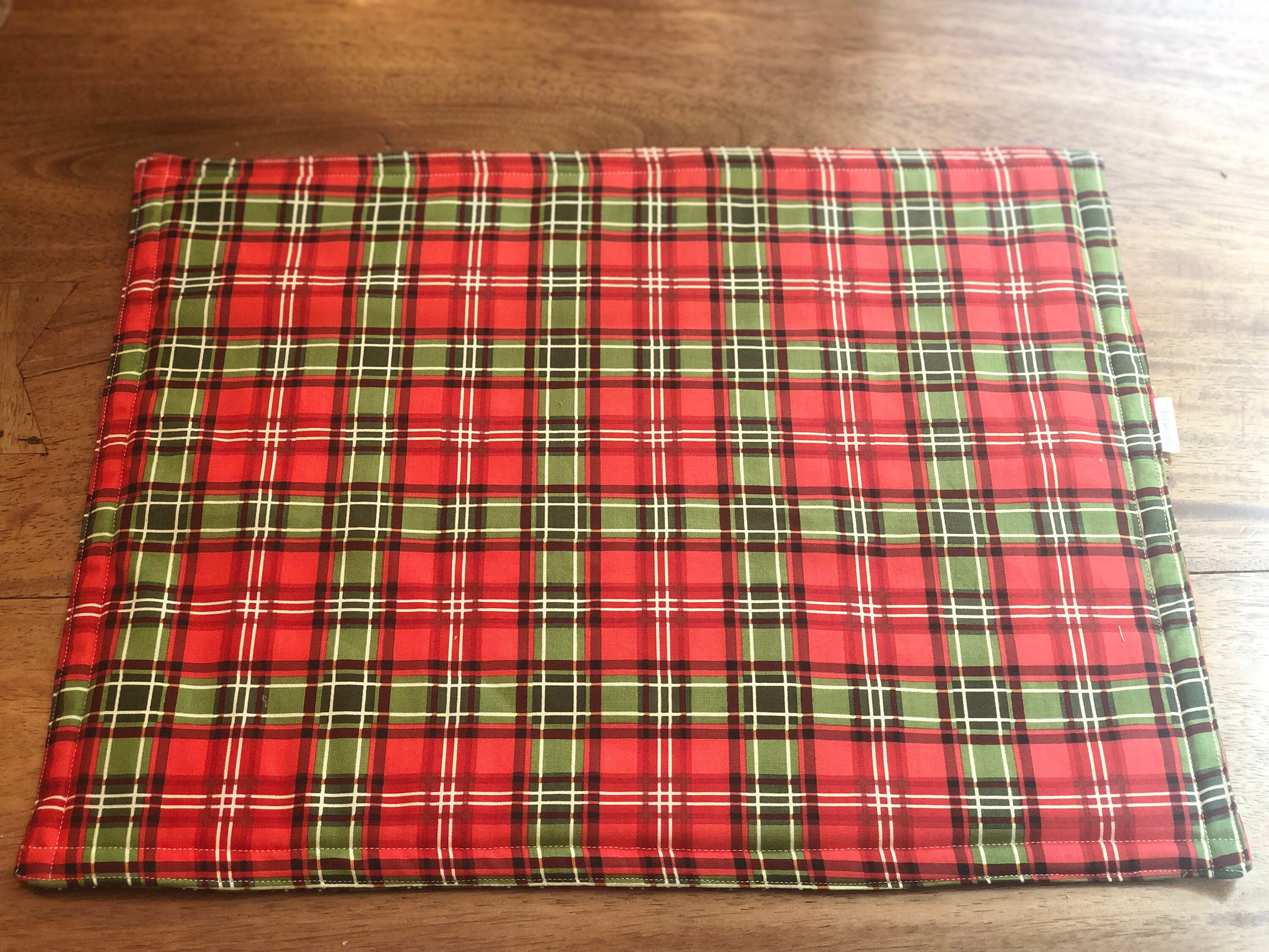 Christmas Holiday Seasonal Plaid Winter Handmade Tabletop Cotton
