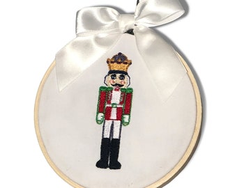 Ornament - Embroidered Nutcracker Soldier Doll Nutcracker Ballet Holiday Christmas Keepsake