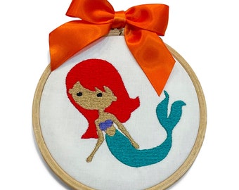 Ornament - Embroidered Little Mermaid Classic Christmas Decorating Holiday Keepsake