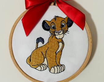 Ornament - Embroidered Simba Lion King Holiday Christmas Keepsake