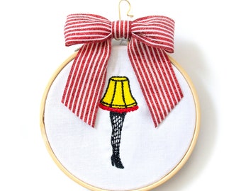 Ornament - Embroidered Leg Lamp "Fragile" Christmas Story Christmas Keepsake