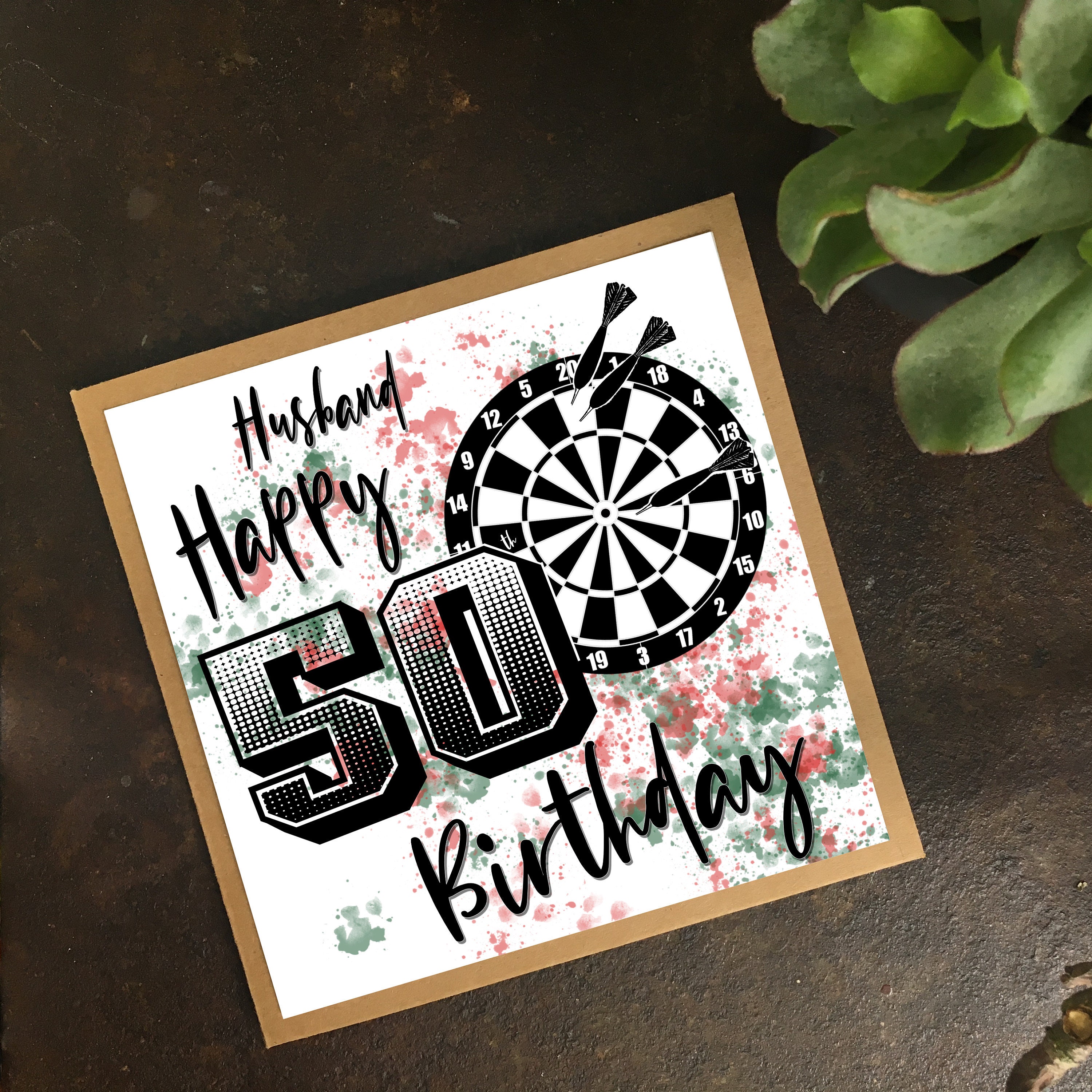Personalised Birthday Card DARTS Relation and Age 20th Etsy