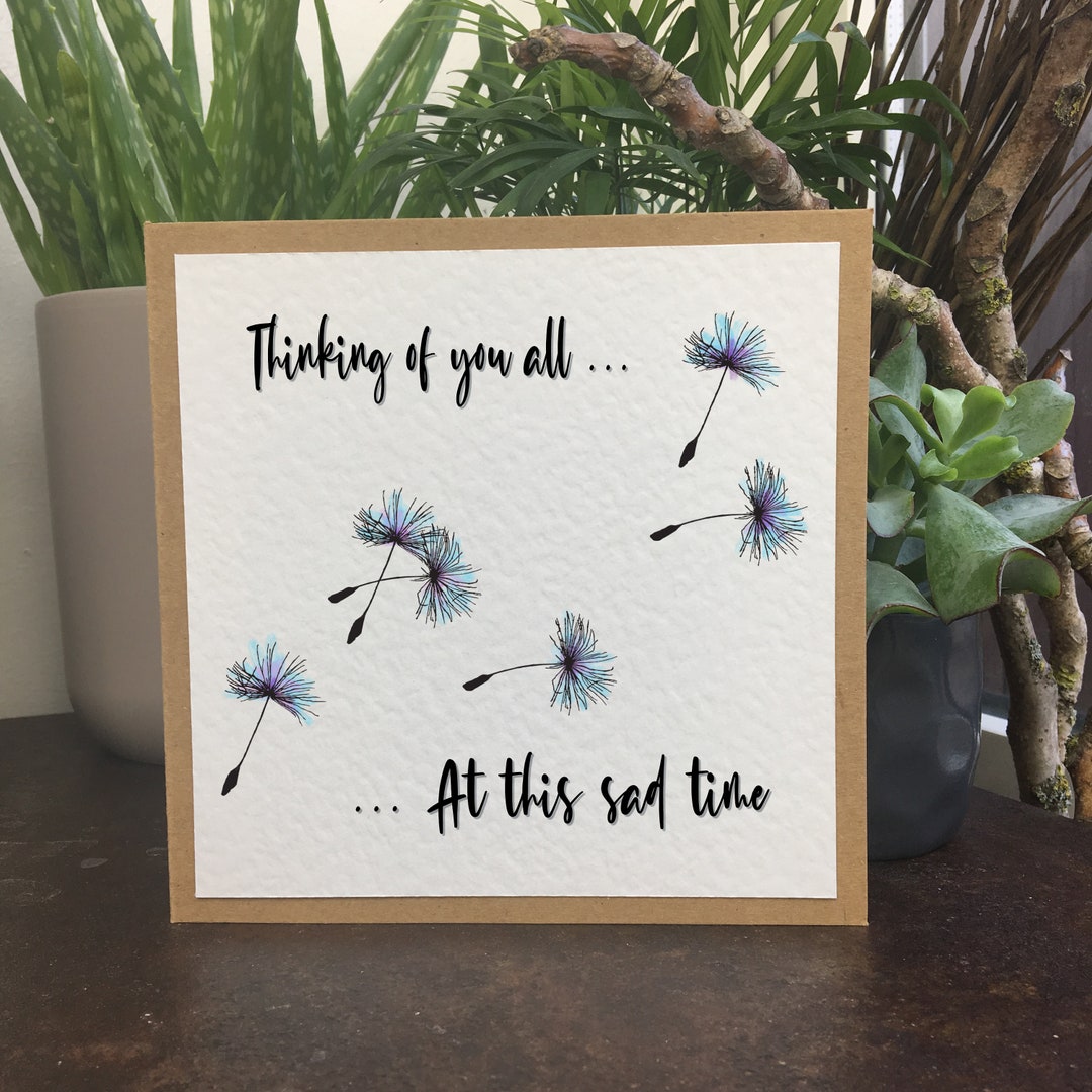 Sympathy Card Uk - Thinking of You All - at This Sad Time - Grieving ...