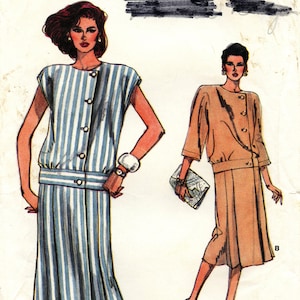 Vogue Sewing Pattern 9310 Misses&#39; Wrap Dress 1980&#39;s Sizes 8-10-12 Uncut