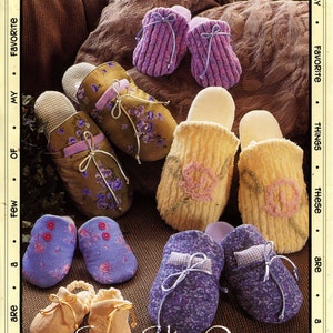 Favorite Things Pattern 053 Spa Slip Ons with Heatable Pouch Sizes: Infant Child Adult Uncut
