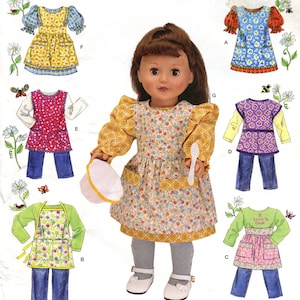 Simplicity Sewing Pattern 2761 Doll Clothes and Aprons for 18&quot; Dolls Uncut