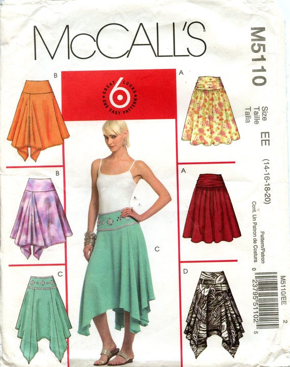Mccall's Sewing Pattern M5110 Misses' Skirts in Four | Etsy