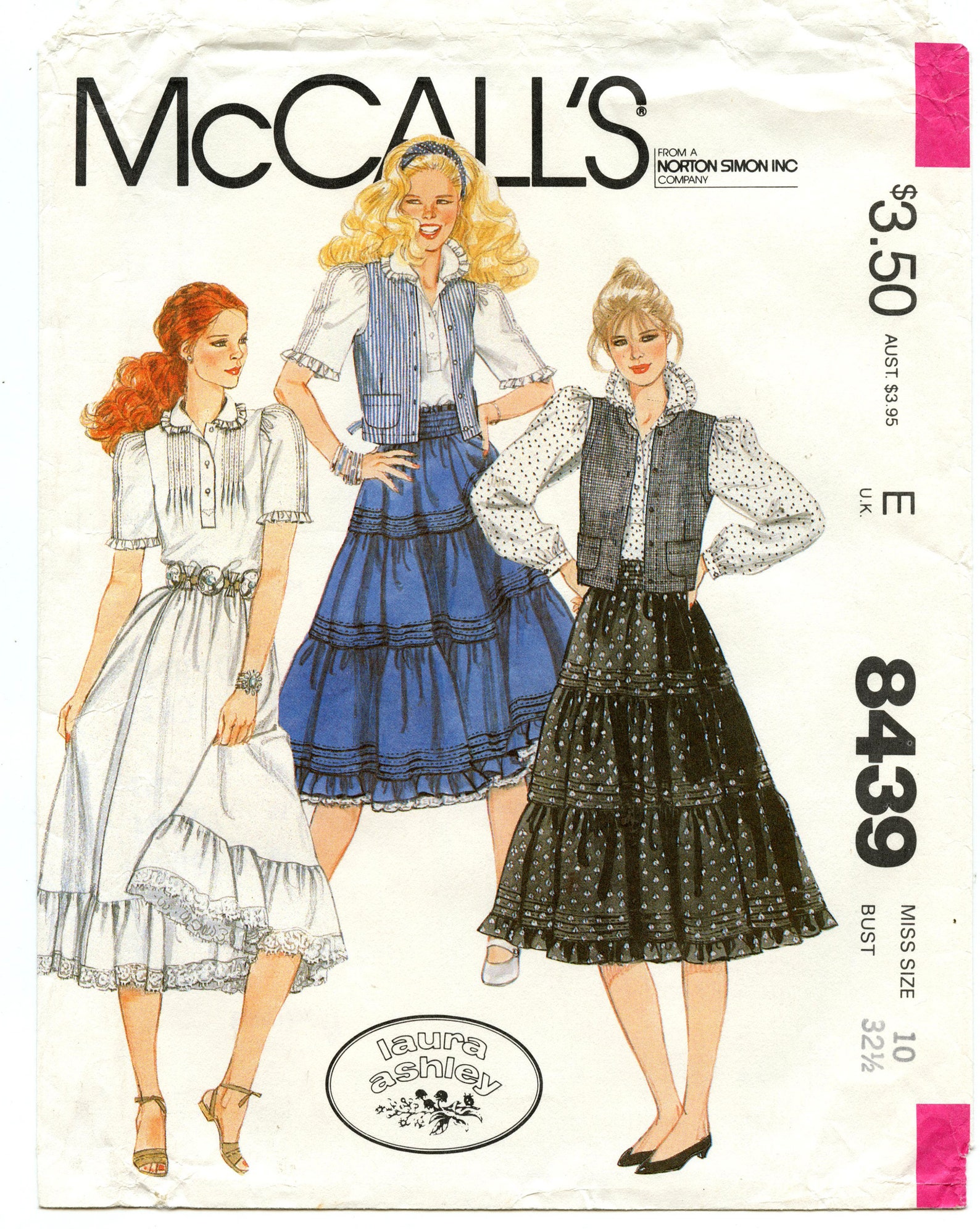 Pattern 8439 Mccall's Pattern 8439 Misses' Laura Ashley Designed Pullover Blouse ...