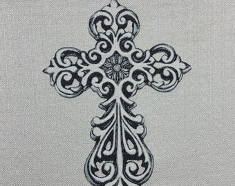 Square by Design Cross Multi-Purpose Woven Square Fabric 27” x 27”