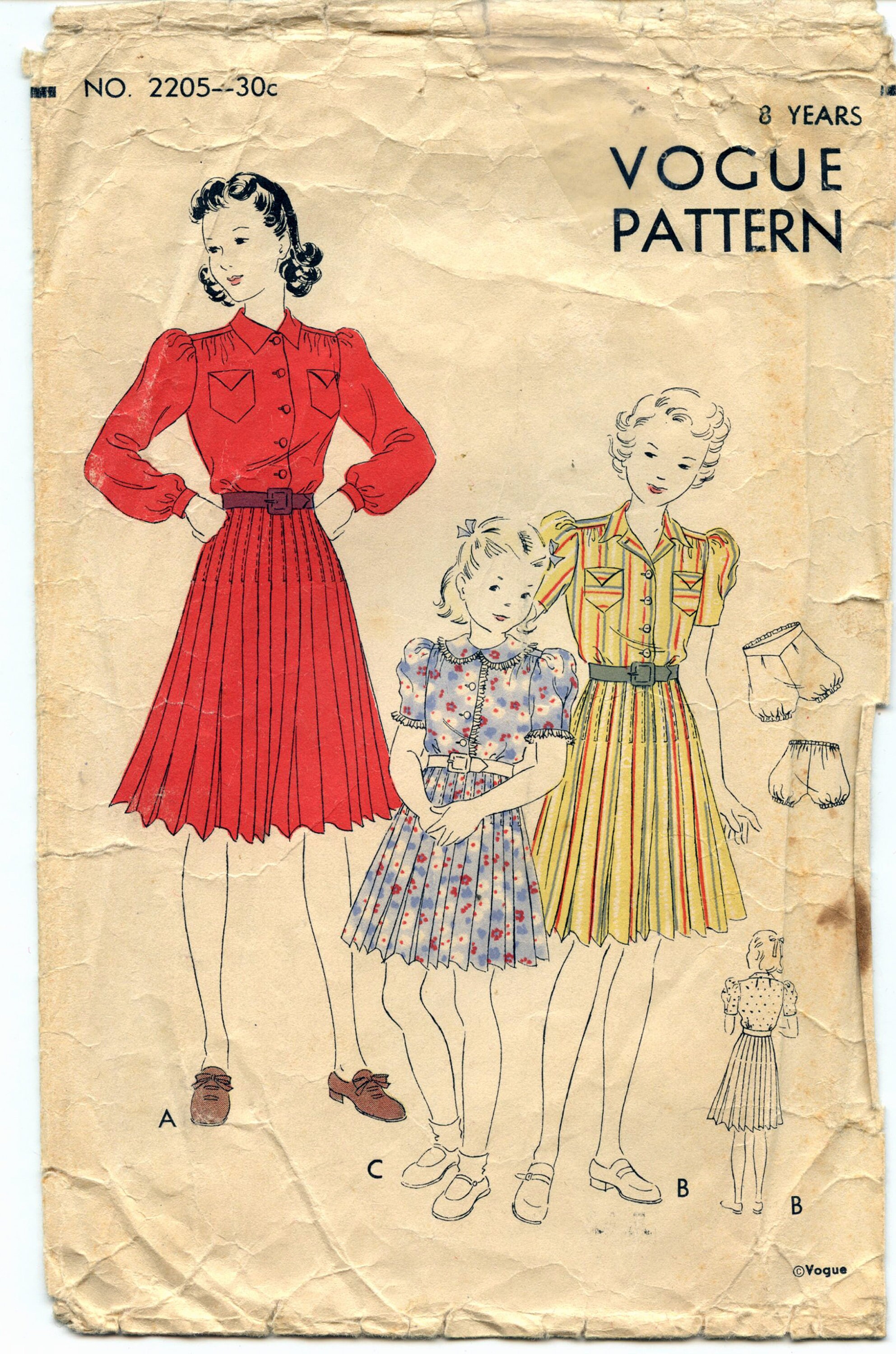 1950s Womens One Piece Dress With Deep Back Neckline Vogue