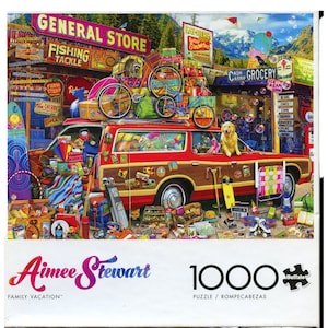 Buffalo Games Puzzle Family Vacation Aimee Stewart 1000 Pieces Complete