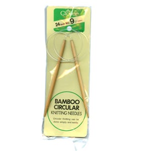 Clover Bamboo Circular Knitting Needles 24 Inch No. 9 (5.5mm) Durable & Lightweight