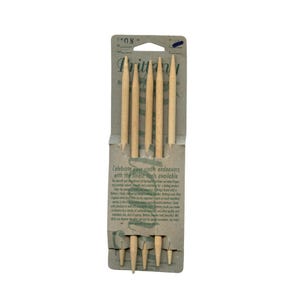 Brittany 5&quot; Double Pointed Knitting Needles Set Of 5 Size US 10.5/ 6.5mm Birch Wood
