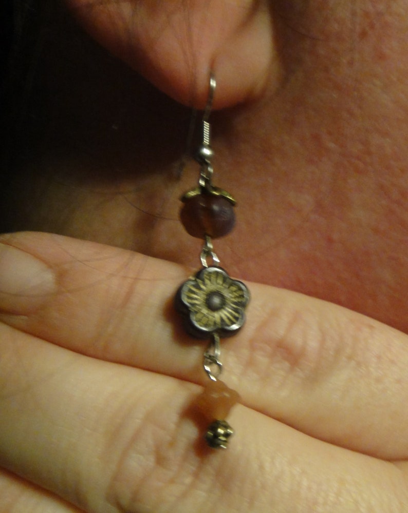 Earth Tone Dangle Earrings image 3