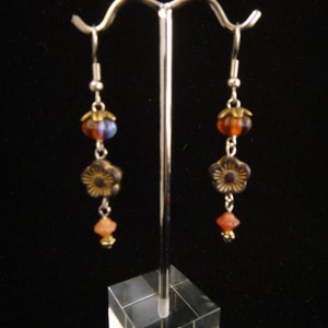 Earth Tone Dangle Earrings image 1