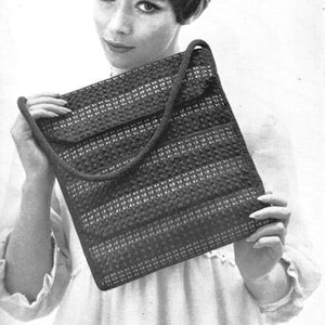 Crochet Purse Pattern, Vintage, UK, 1960&#39;s, pdf, instant download