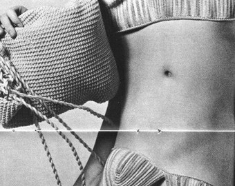 Gehaakte bikini patroon, jaren 1970 patroon, vintage badmode, pdf, badpak, gehaakte badmode, gehaakte bikini, vintage badpak, instant download