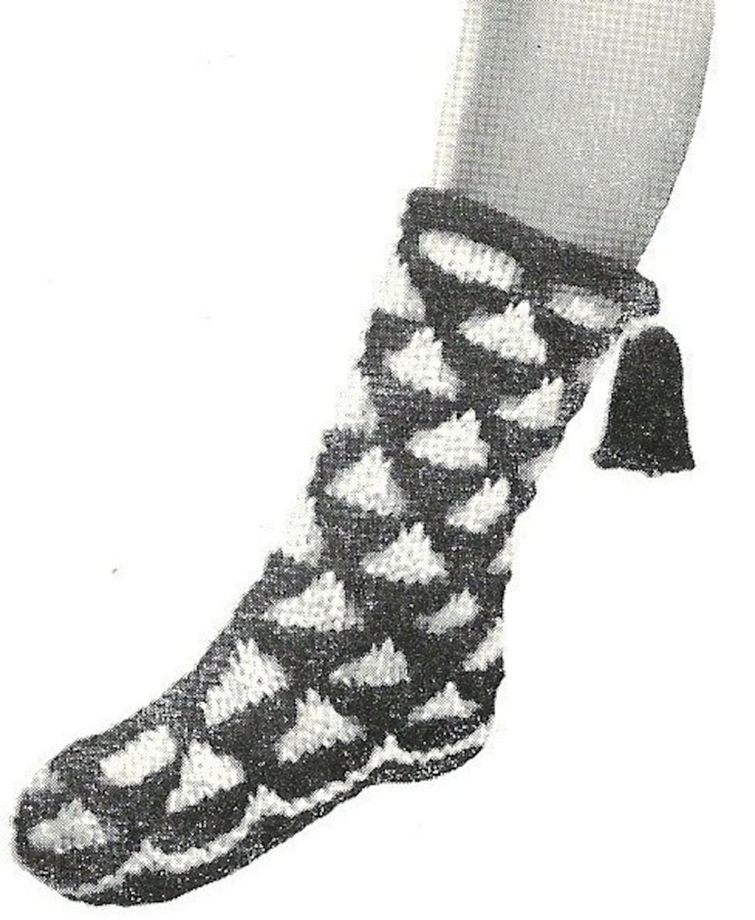 Knit Pattern Boot With Triangle Patten and Tassells, Pdf Pattern ...