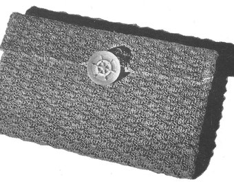 PDF Purse Pattern, Crochet, Clutch, Shell Stitch, Vintage 1941, *Instant Download*